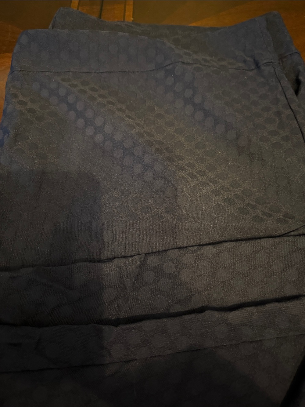 Women’s capri Navy Textured slacks - Picture 3 of 3